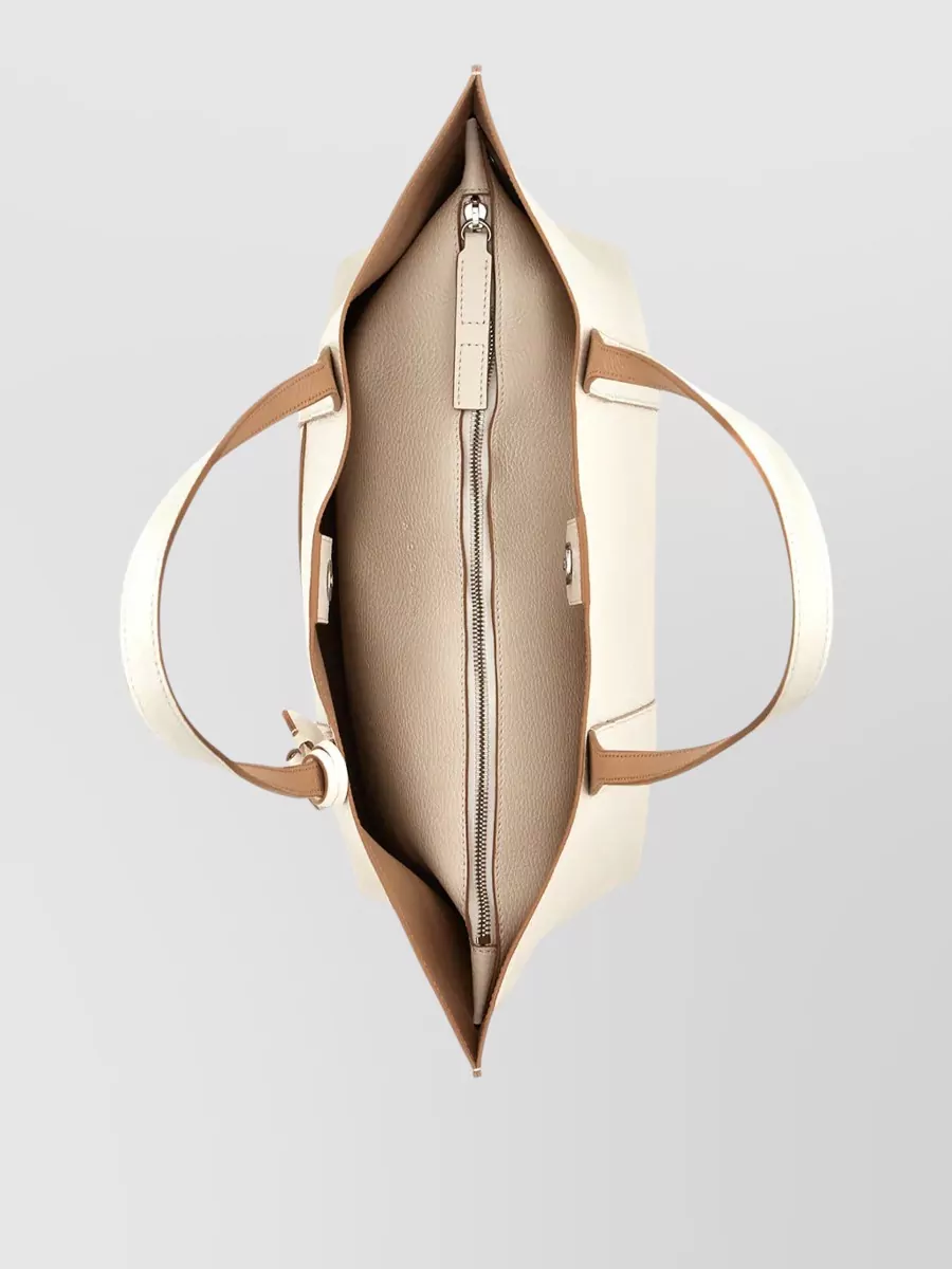 Hogan Shoulder Bag Contrast Trim Detachable Pouch