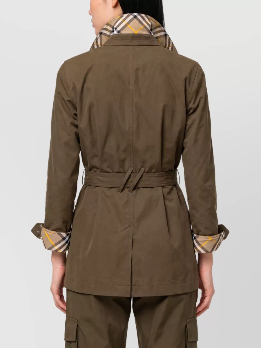 Burberry Cotton Gabardine Belted Safari Jacket