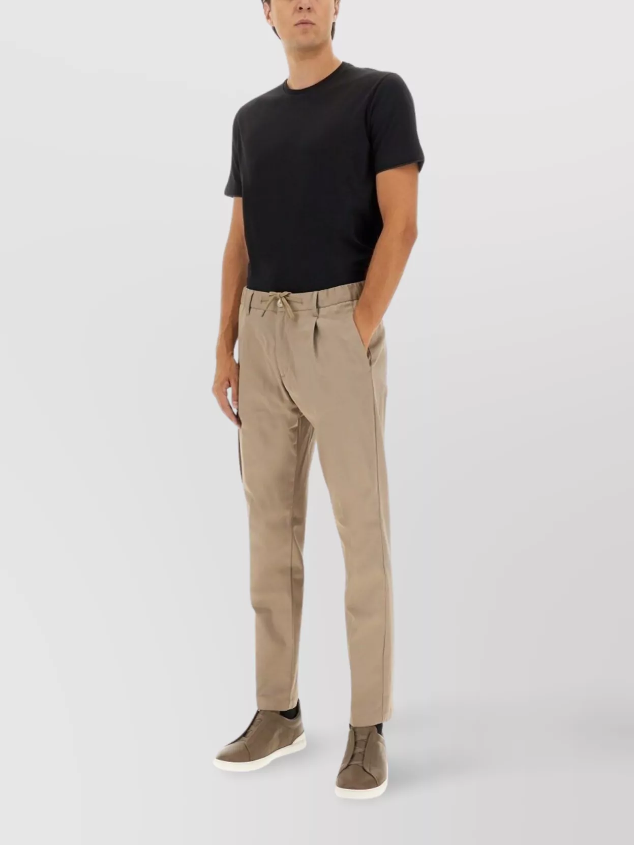 Herno Crew Neck Short Sleeve Cotton T-shirt In Black