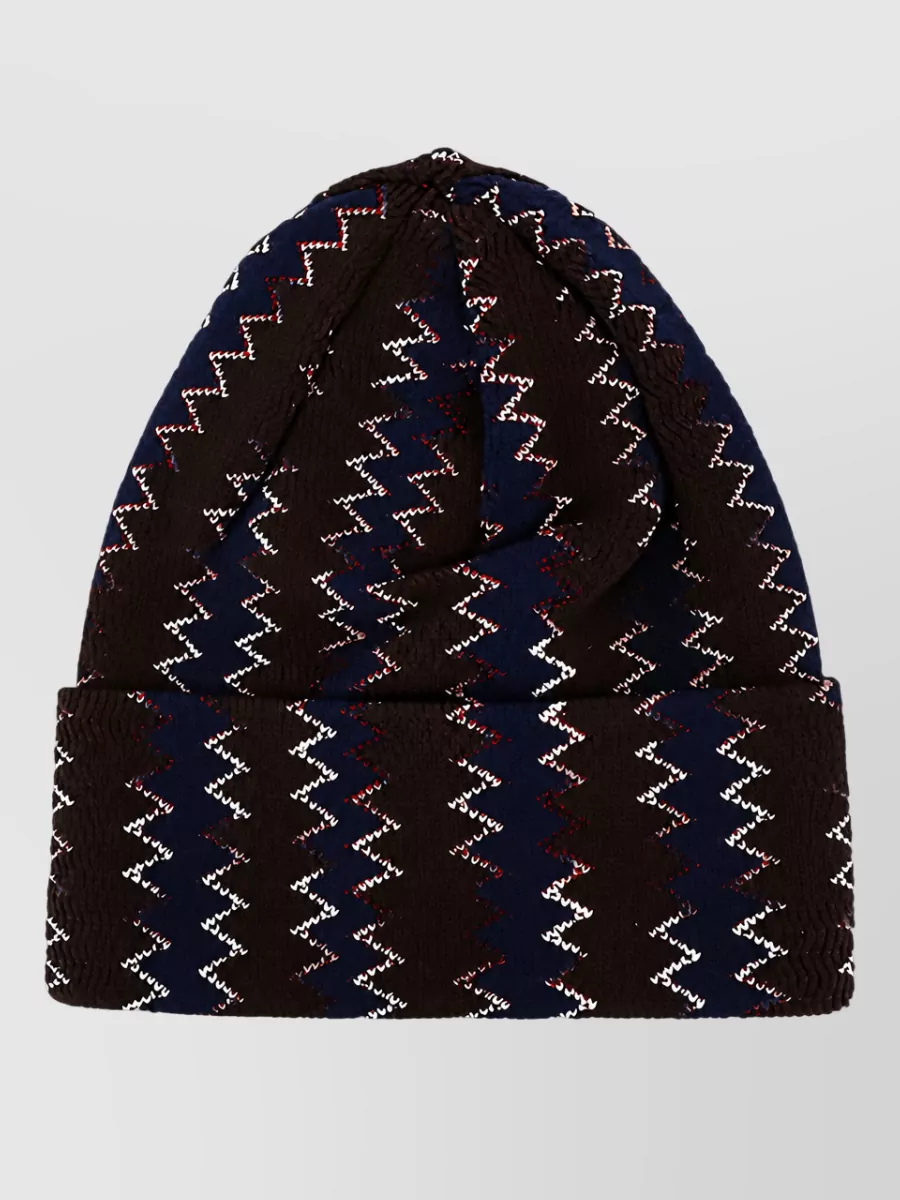 Missoni zigzag knit beanie