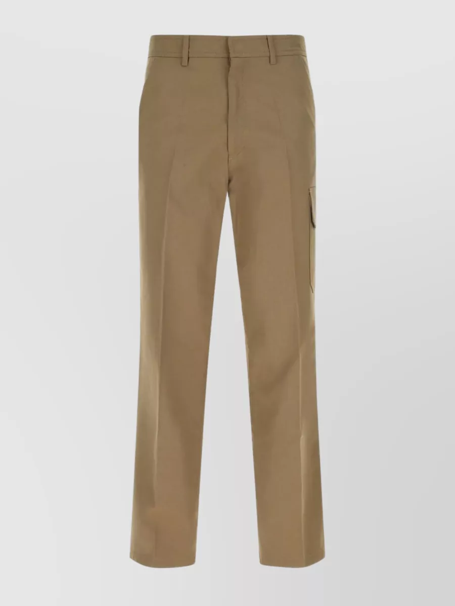 Shop Valentino Cargo Pocket Wide-leg Pant In Brown