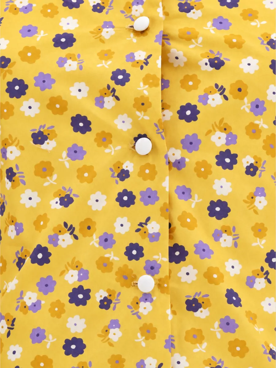 Miu Miu Cotton Floral-Print Sleeveless Mini Dress
