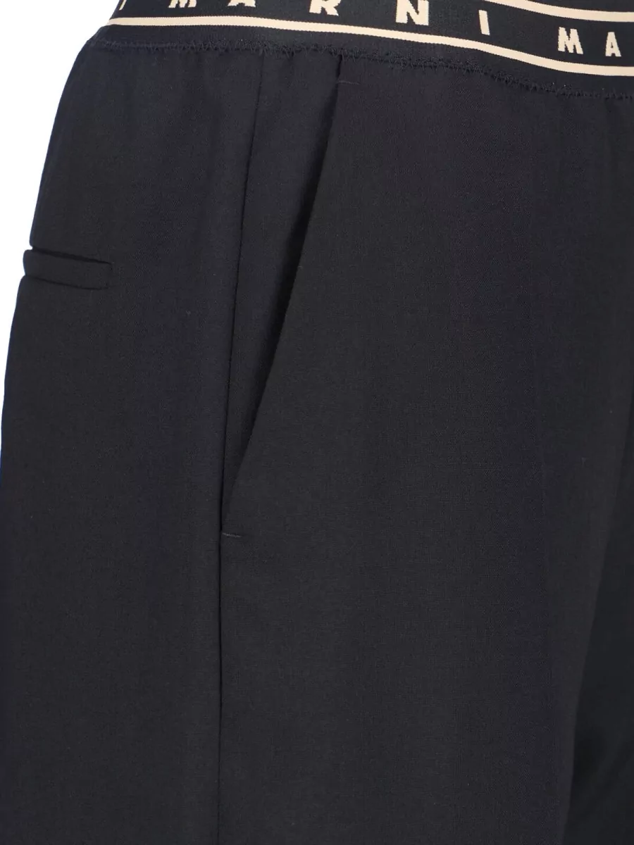 Marni Virgin Wool Straight-Leg Wide-Leg Trousers