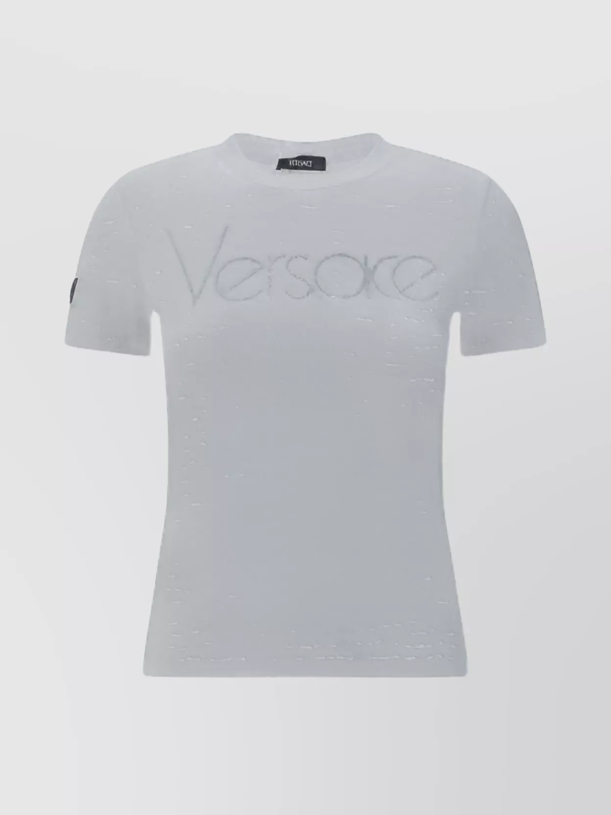 Shop Versace Cotton Crew Neck Slim Fit T-shirt