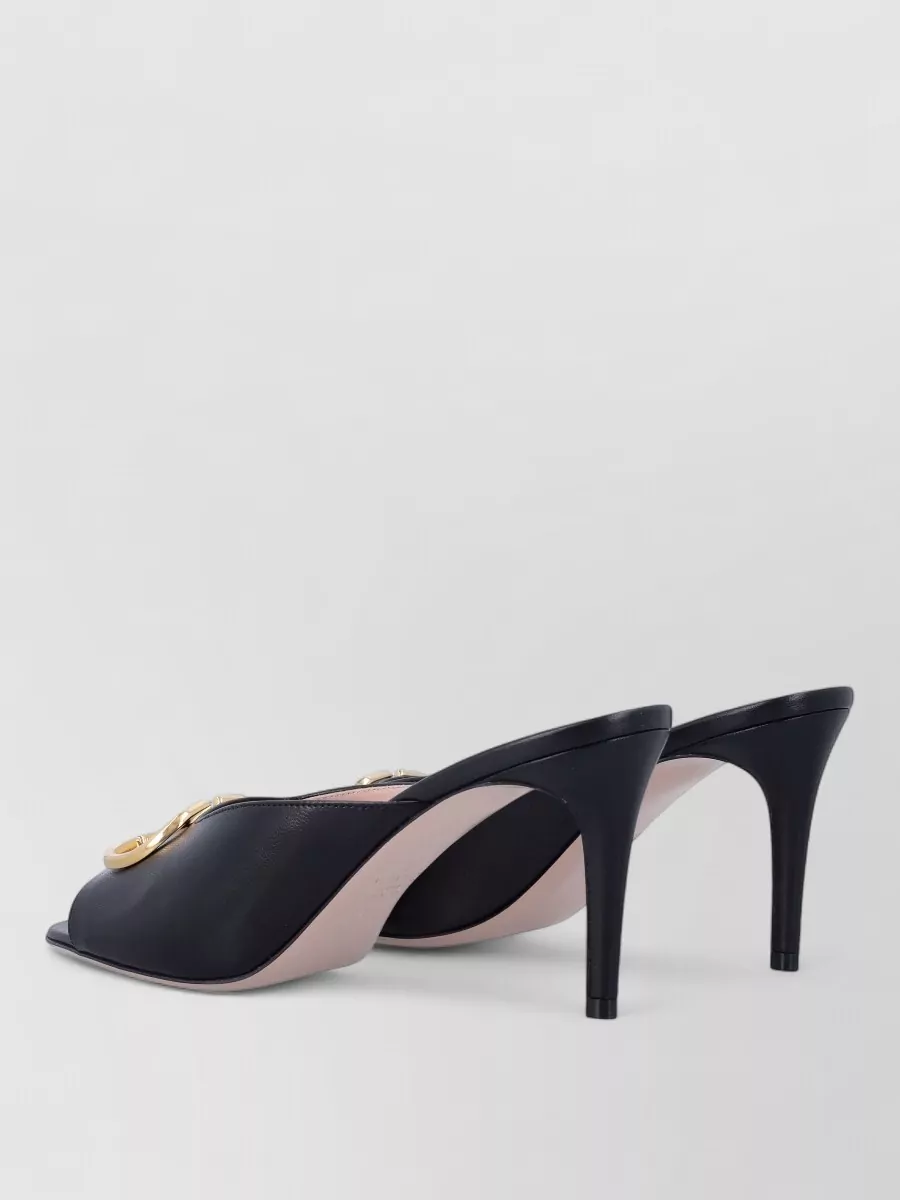 Valentino Garavani Leather Open-Toe Mules