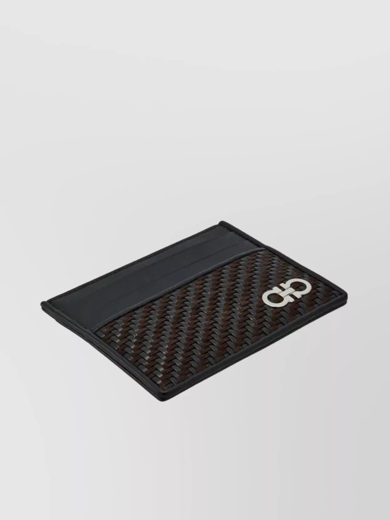 Ferragamo Woven Texture Card Holder