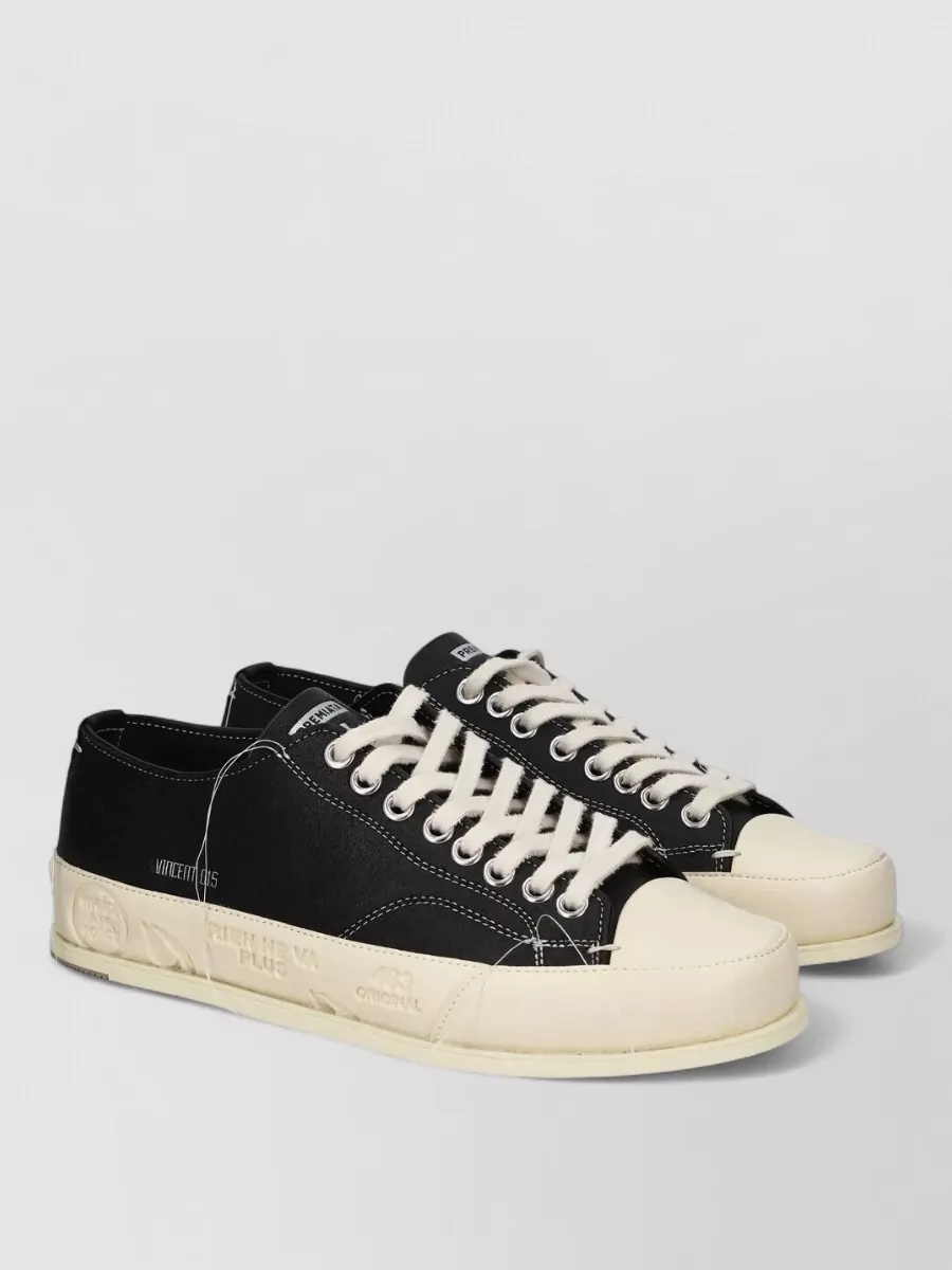 Premiata leather low-top sneakers