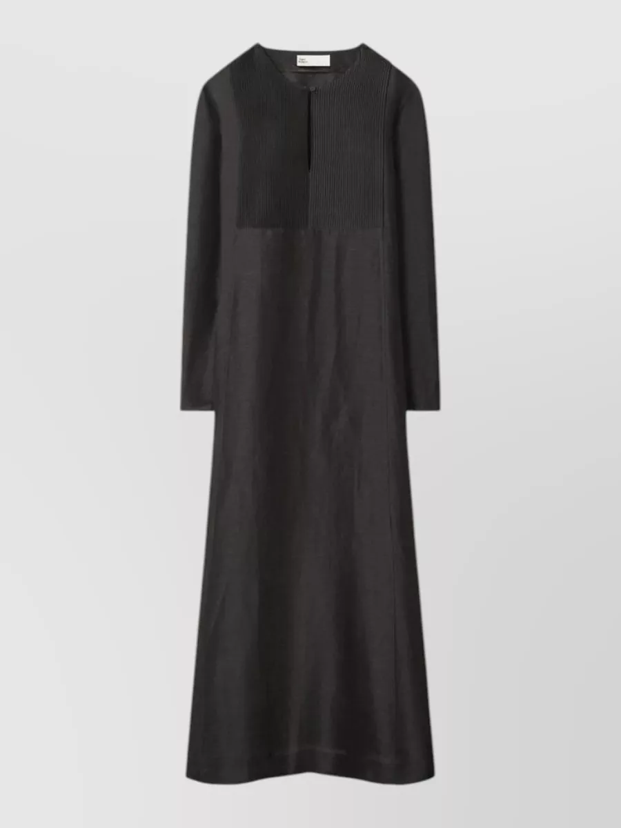 Tory Burch Linen silk pleated long kaftan