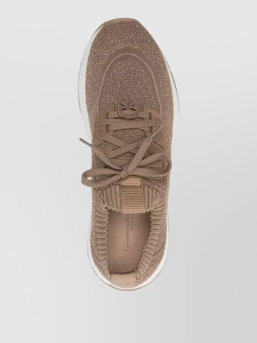 Gianvito Rossi Fabric Lace-Up Sneakers