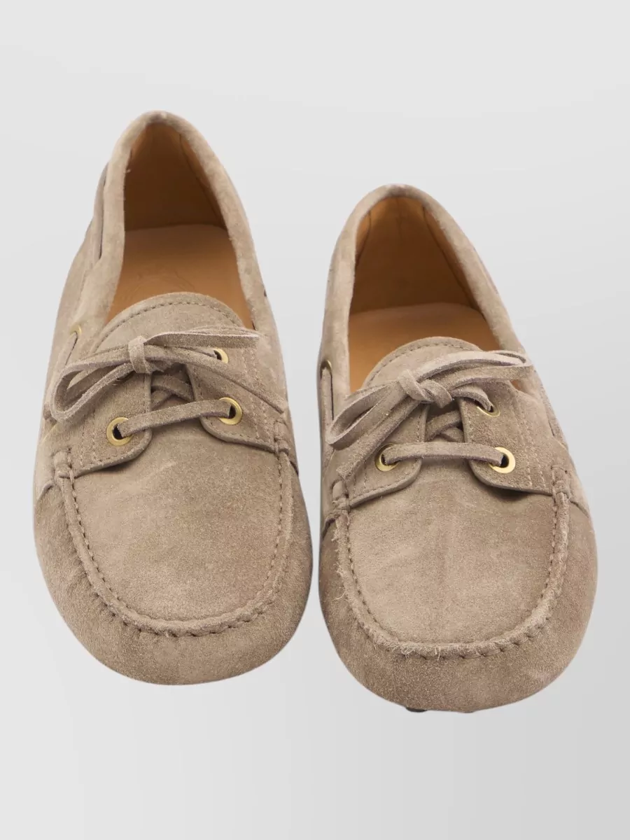 Tod's Suede Gommino Boat Loafer Shoes