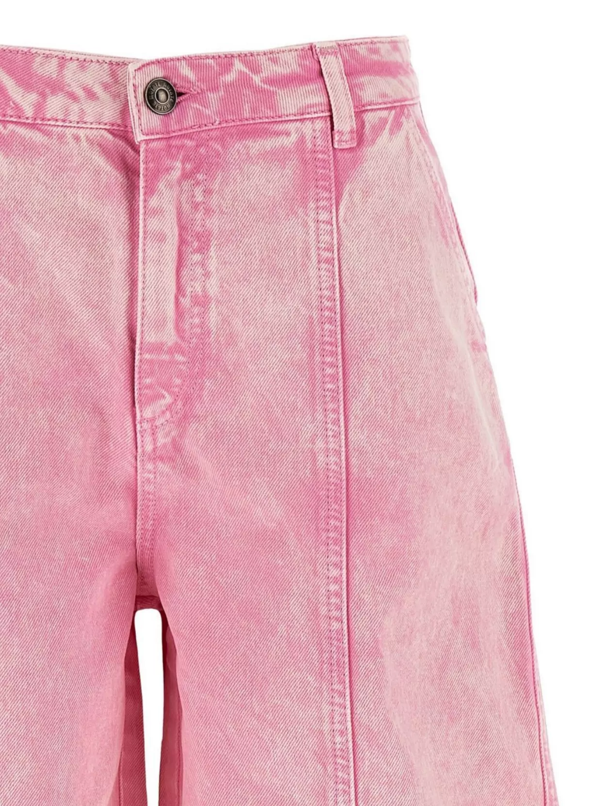 Shop Rotate Birger Christensen Denim Cargo Pants With Front Seam Detail