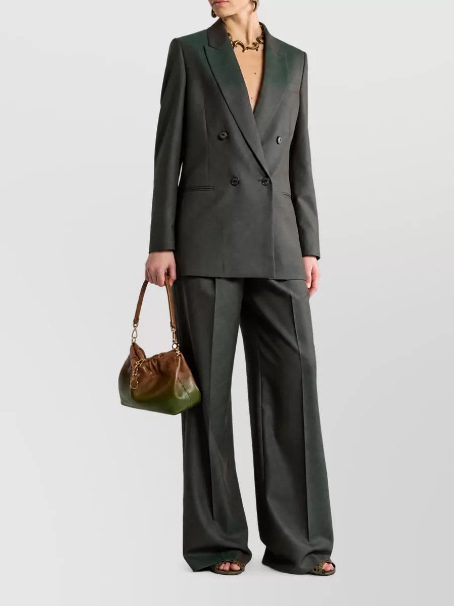 Etro Paisley Wool Pleated Tailored Trousers