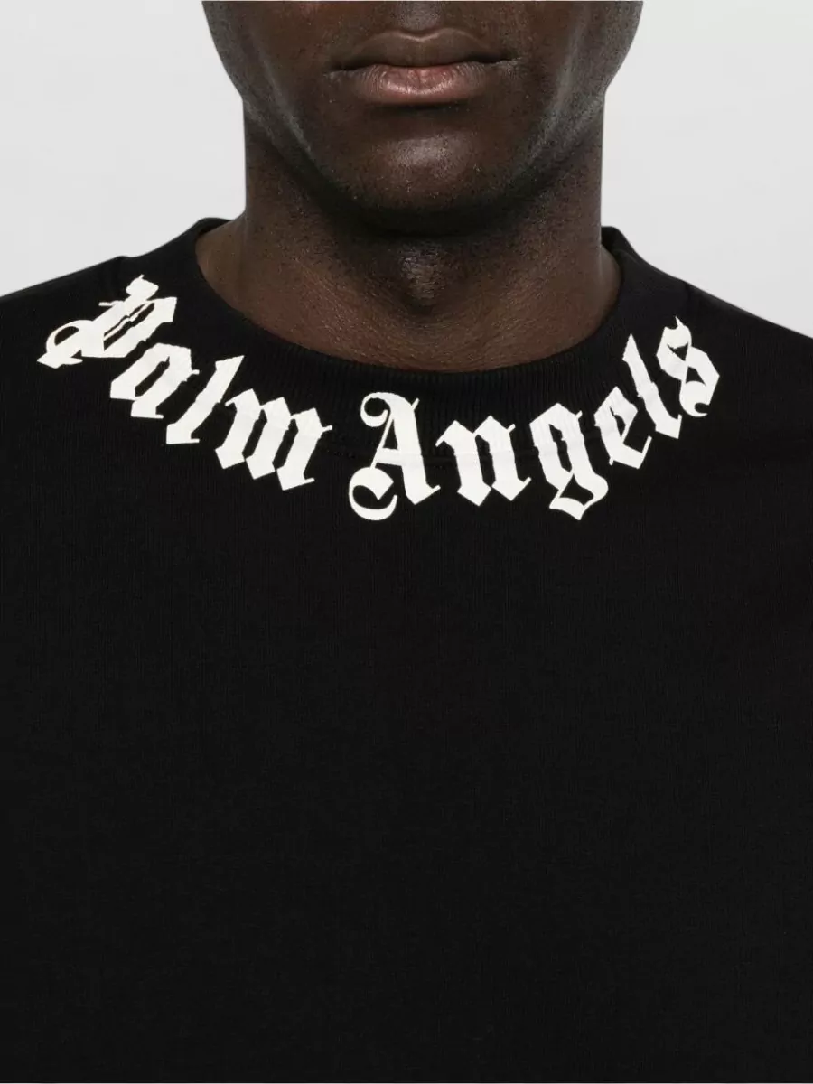 Palm Angels cotton logo crewneck sweatshirt