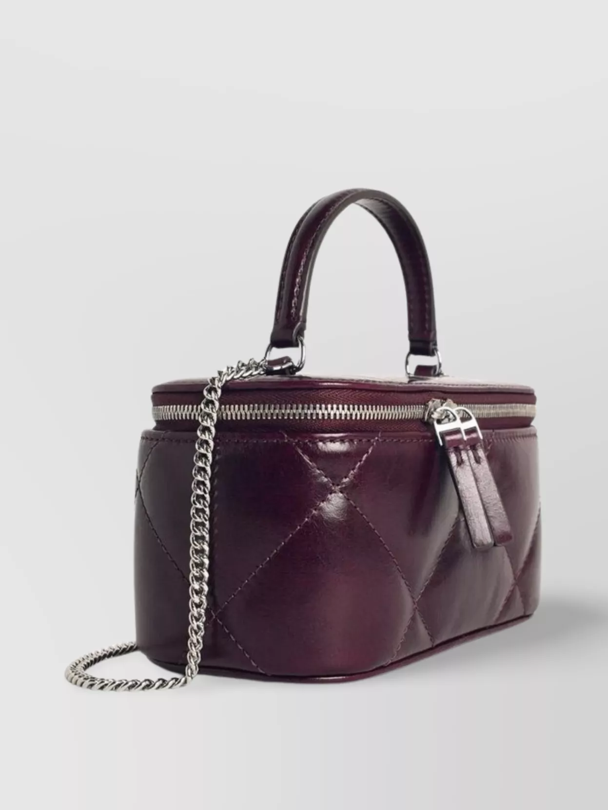 Tory Burch Kira Quilted Leather Top-handle Mini Bag In Burgundy