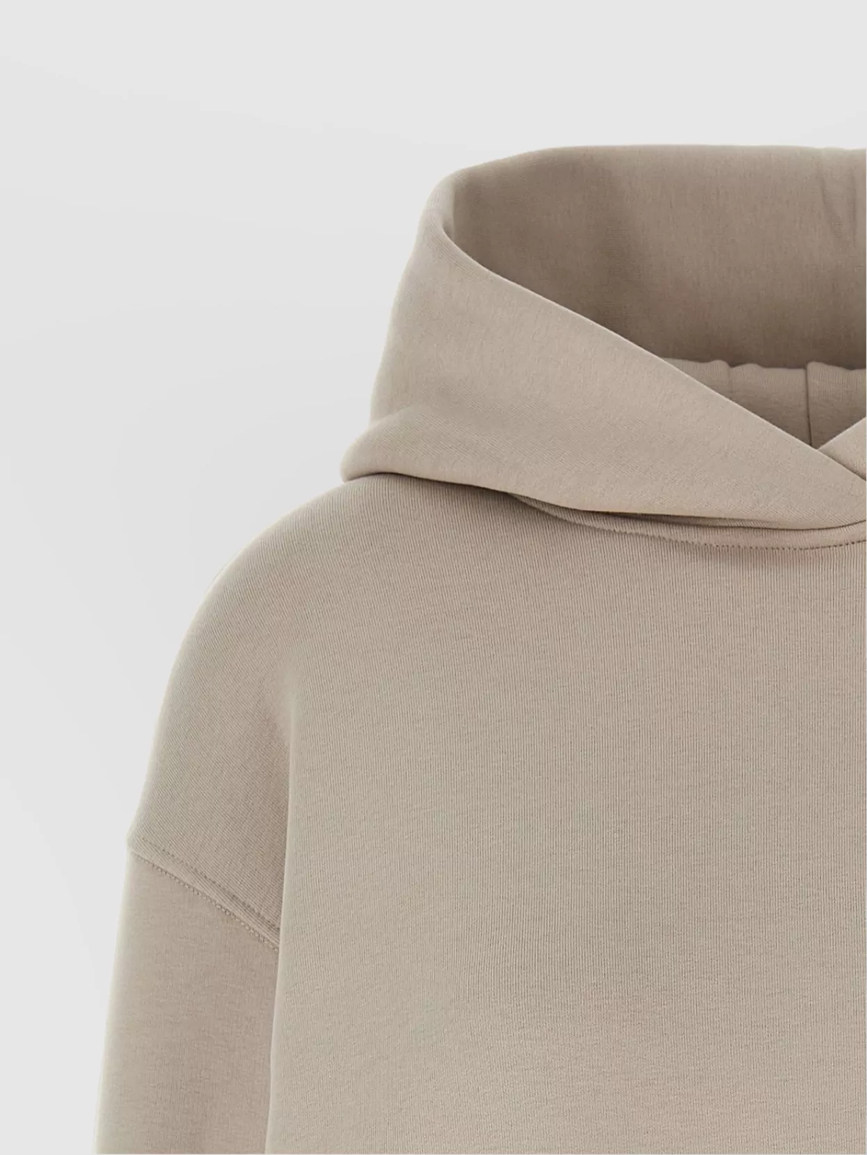 's Max Mara Hooded Oversized Sweatshirt Ribbed Cuffs In Neutral