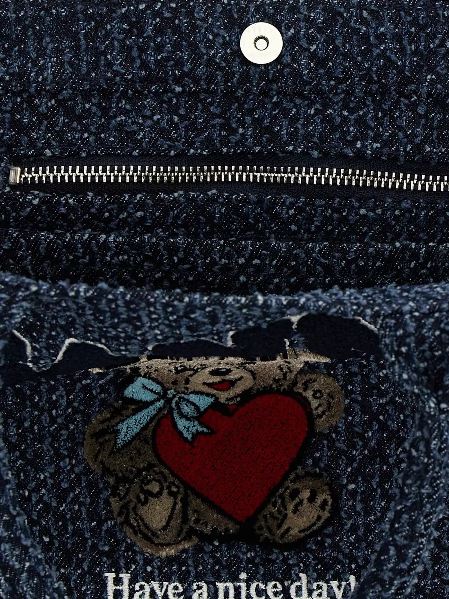 Ganni Cabas Small Cotton Tote Bag