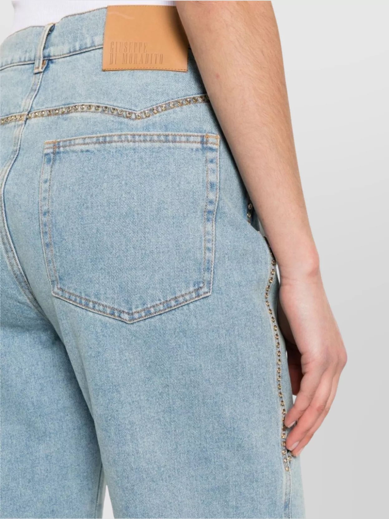 Giuseppe Di Morabito Wide-Leg High-Rise Trousers Belt Loops