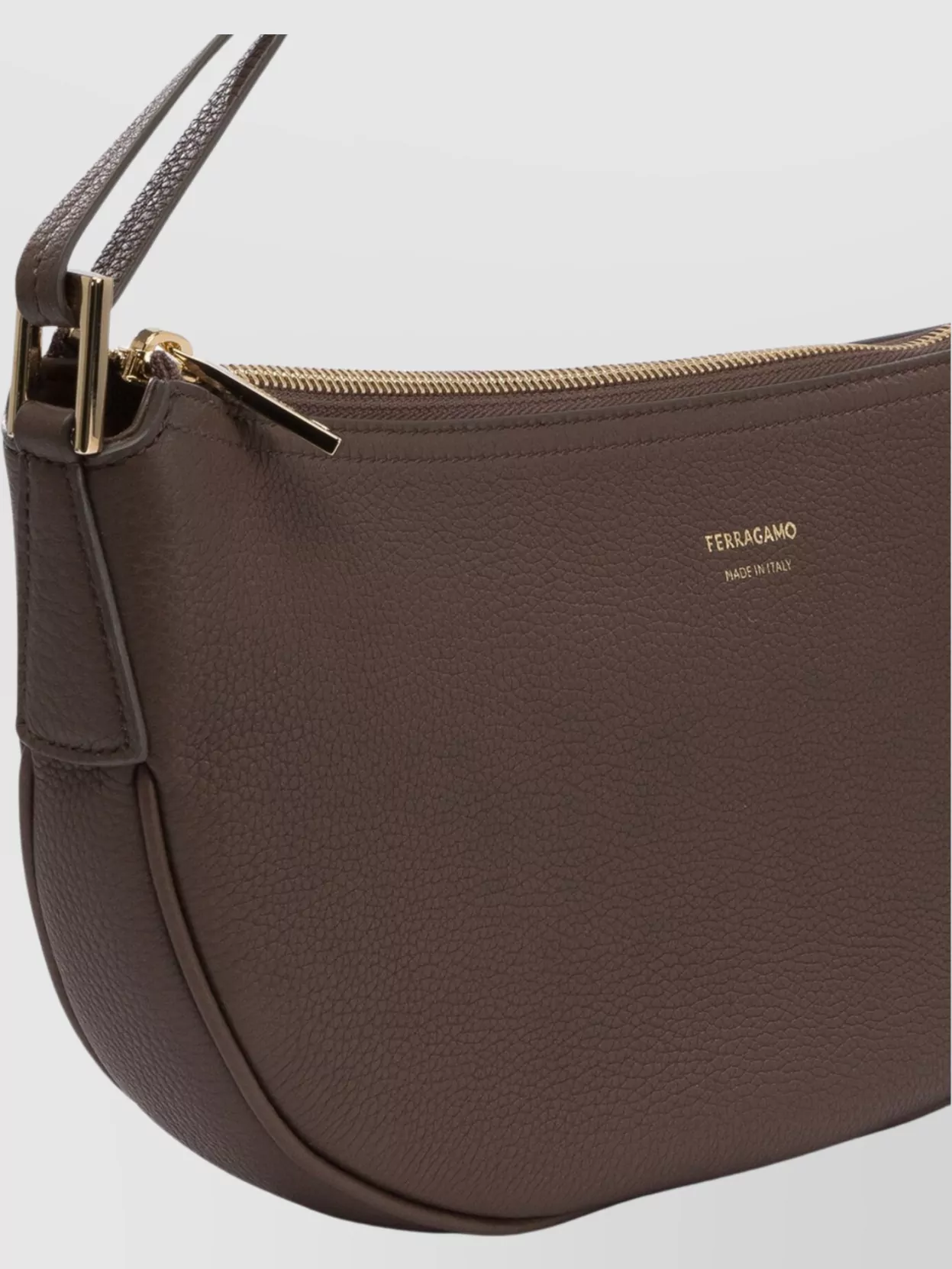 Shop Ferragamo Leather Shoulder Bags Adjustable Strap
