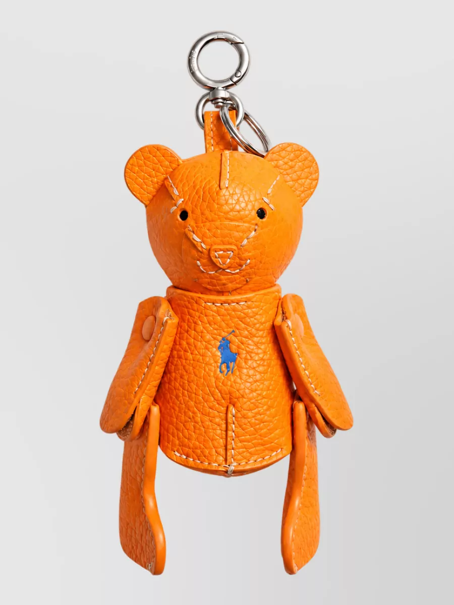 Ralph Lauren leather bear charm keyring