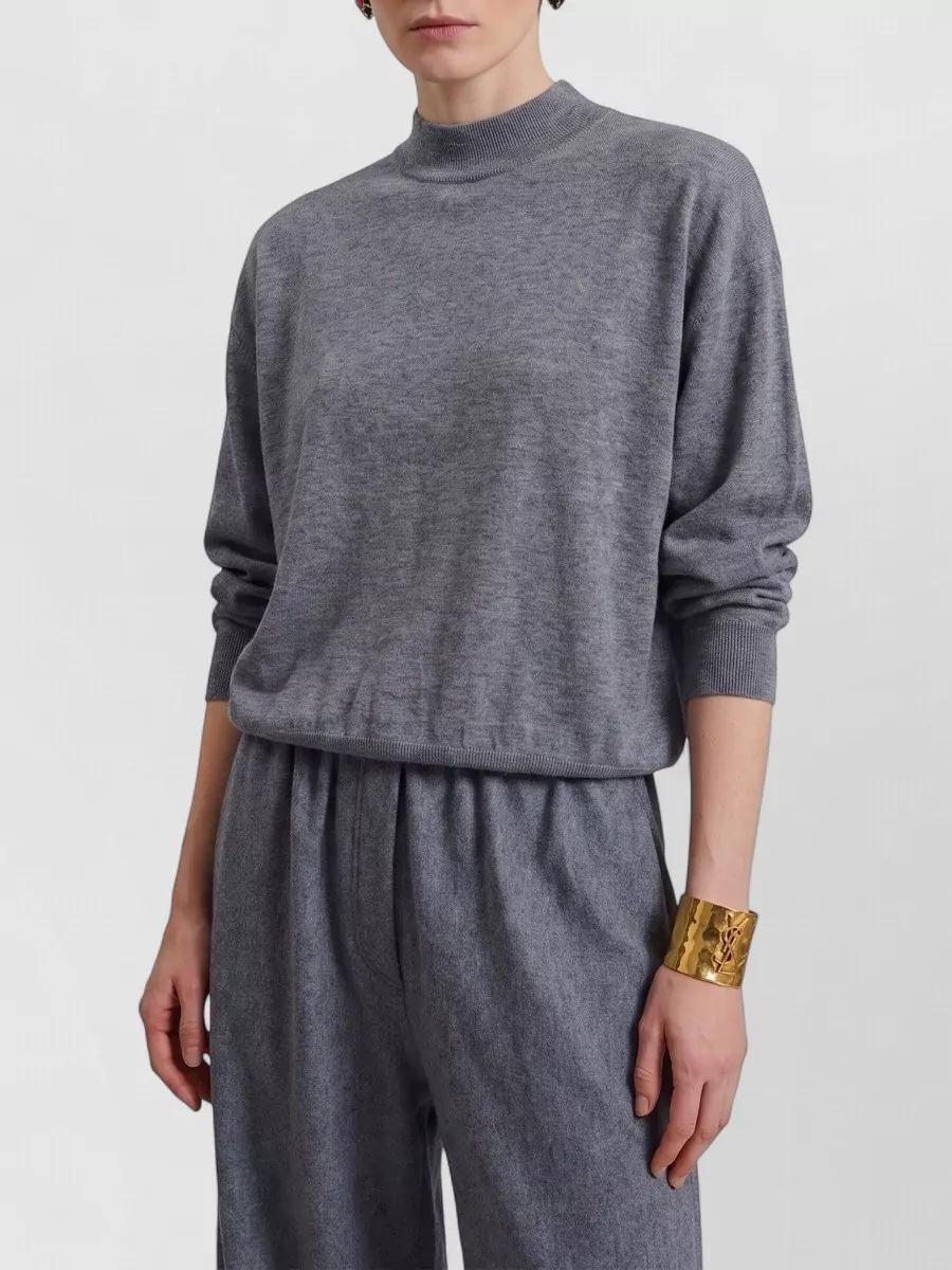 The Frankie Shop High Neck Wool Blend Sweater