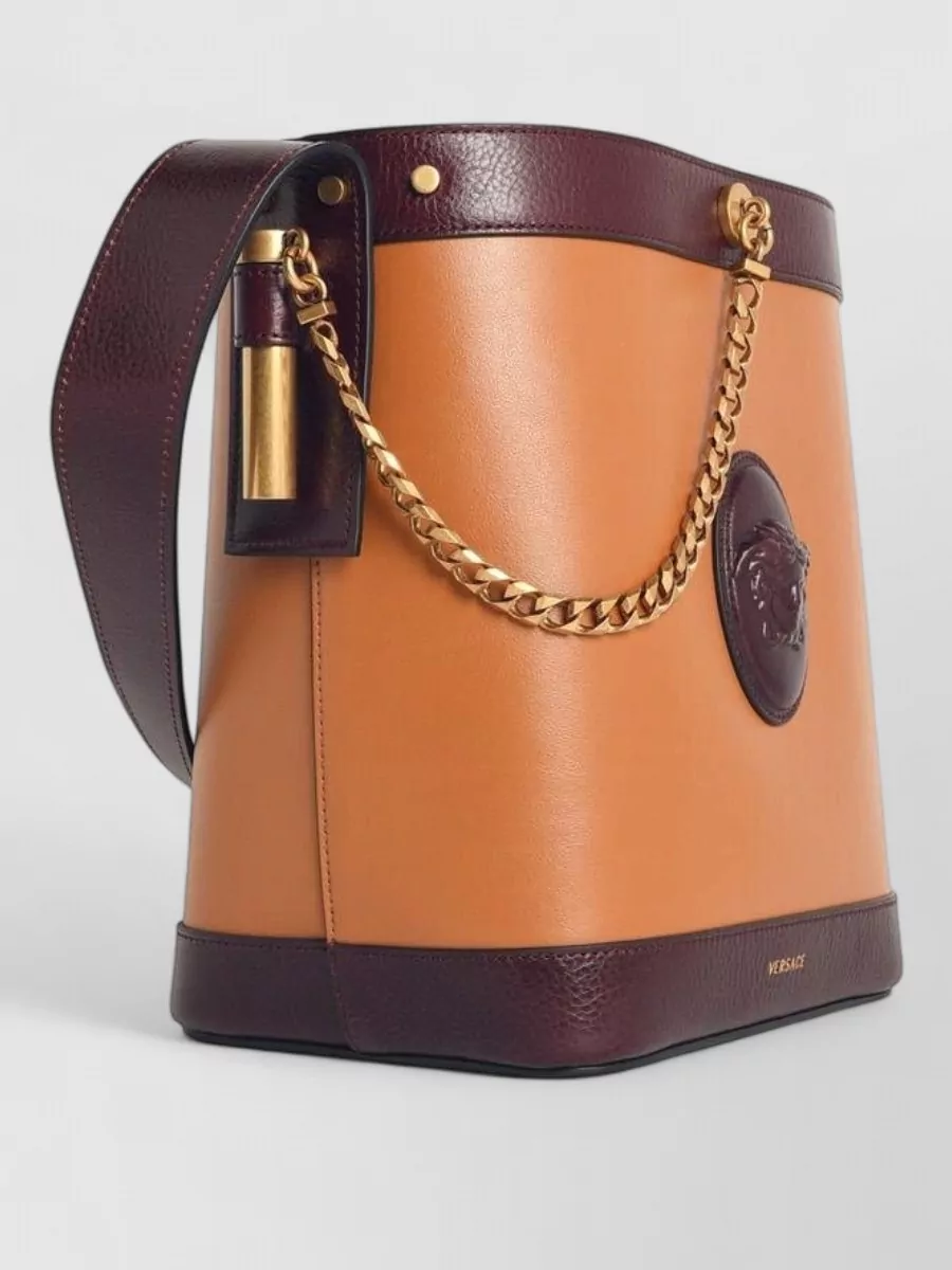 Versace Small Leather Bucket Bag