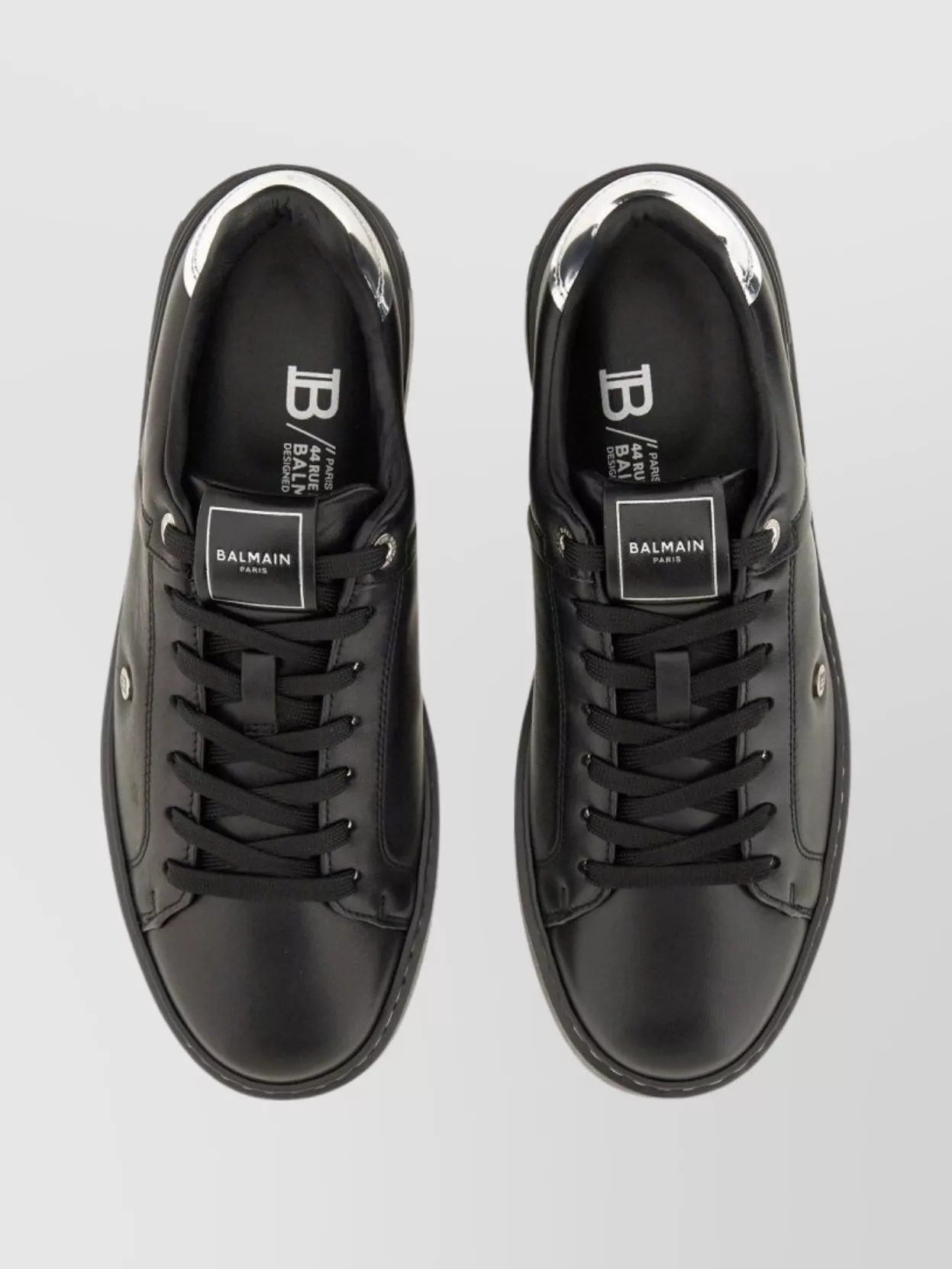 Balmain Low-Top Round Toe Sneakers With Rubber Sole