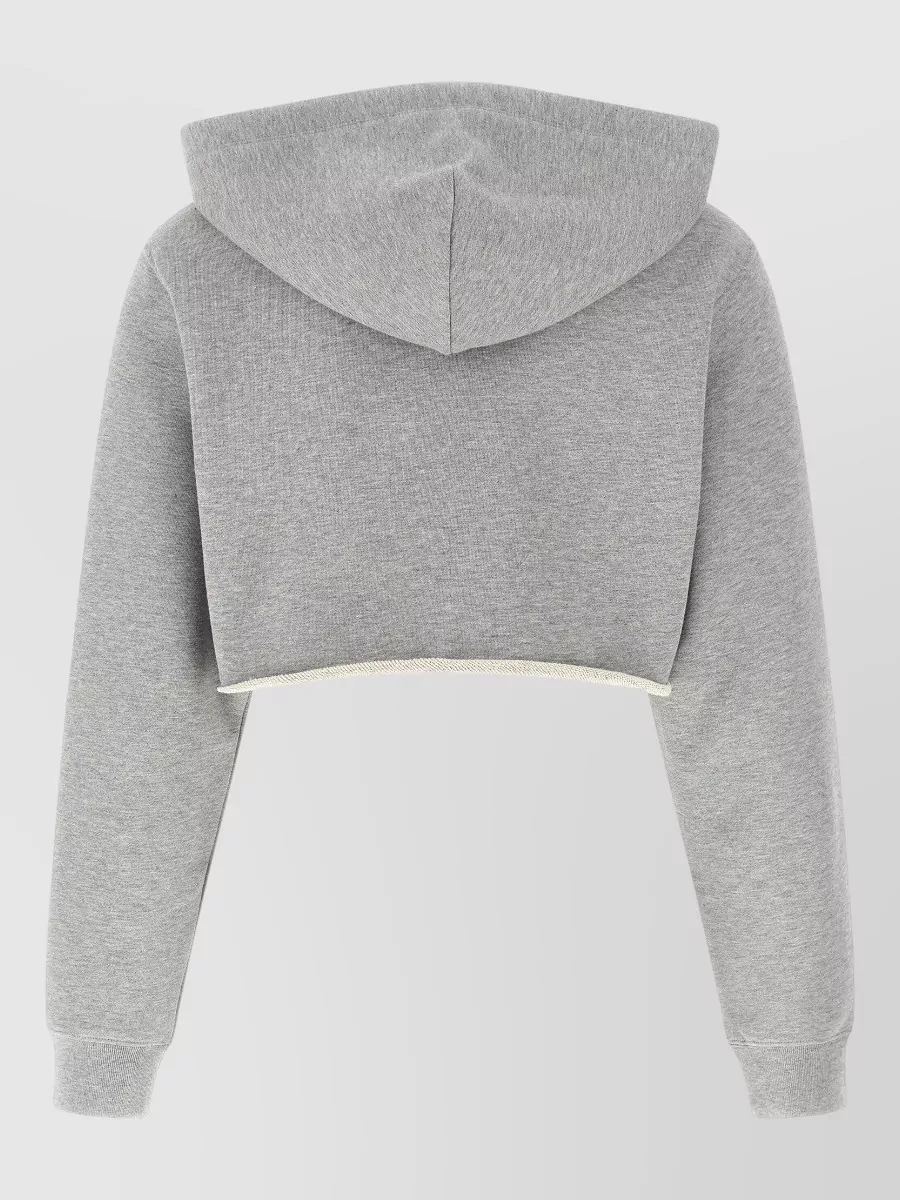 Miu Miu Cropped Zip-Up Hoodie