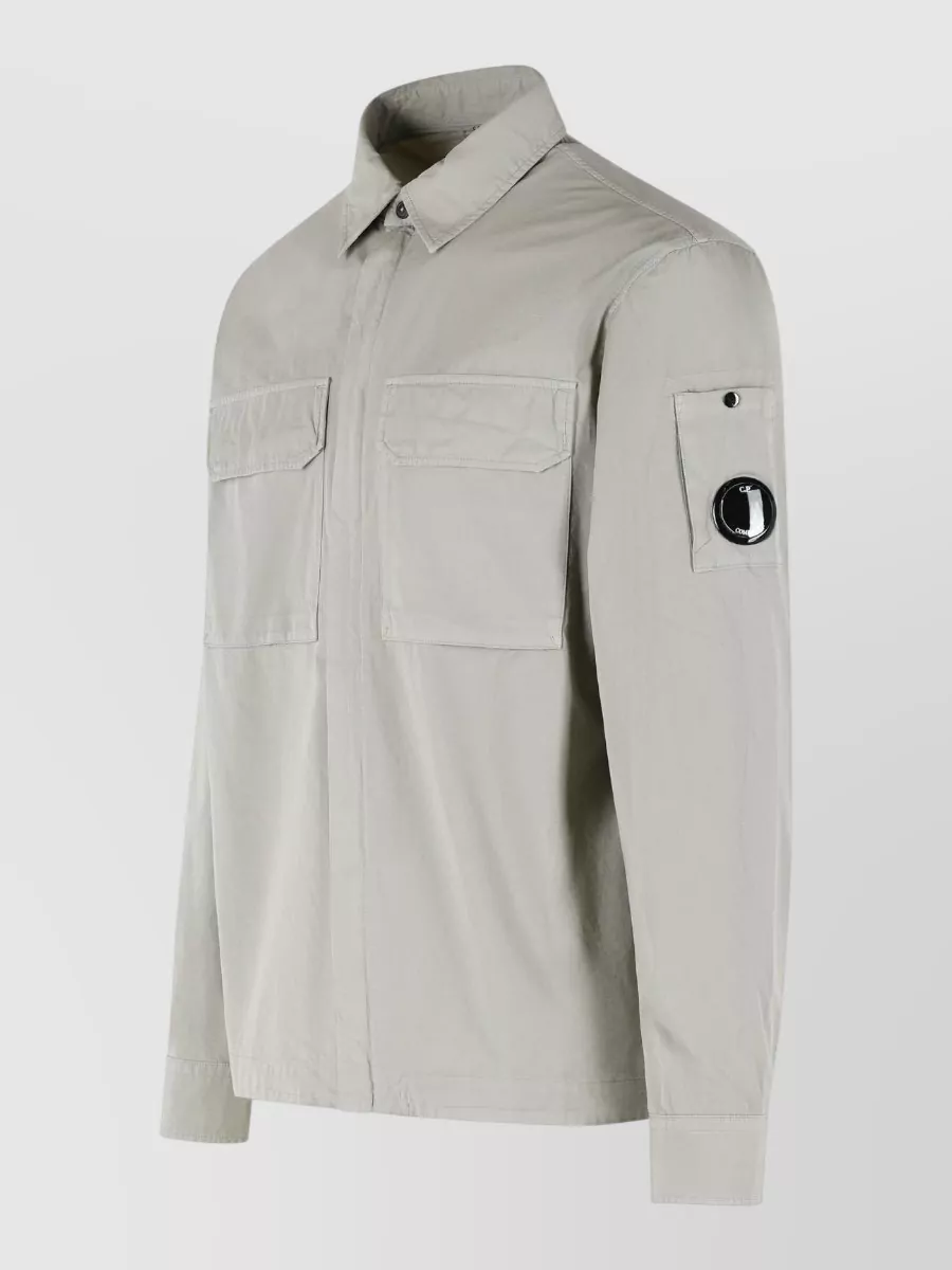 C.p. Company Cotton Jacket Long Sleeves Arm Patch Pockets