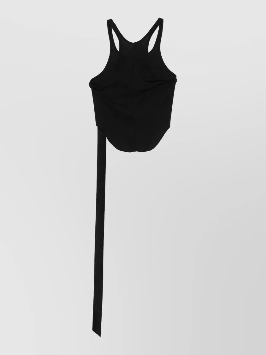 Rick Owens Cropped Sleeveless Racerback Tank Top