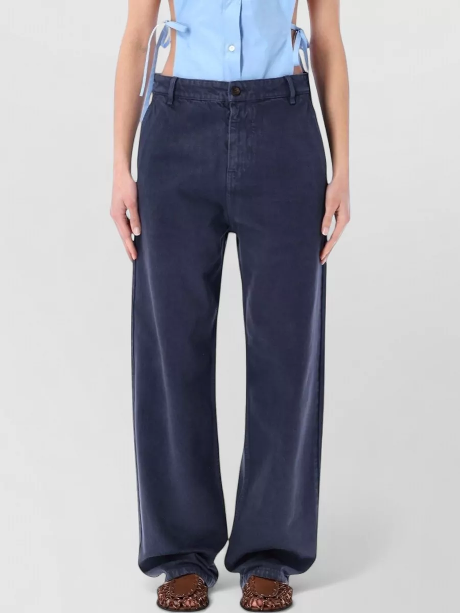 Miu Miu cotton straight-leg trousers
