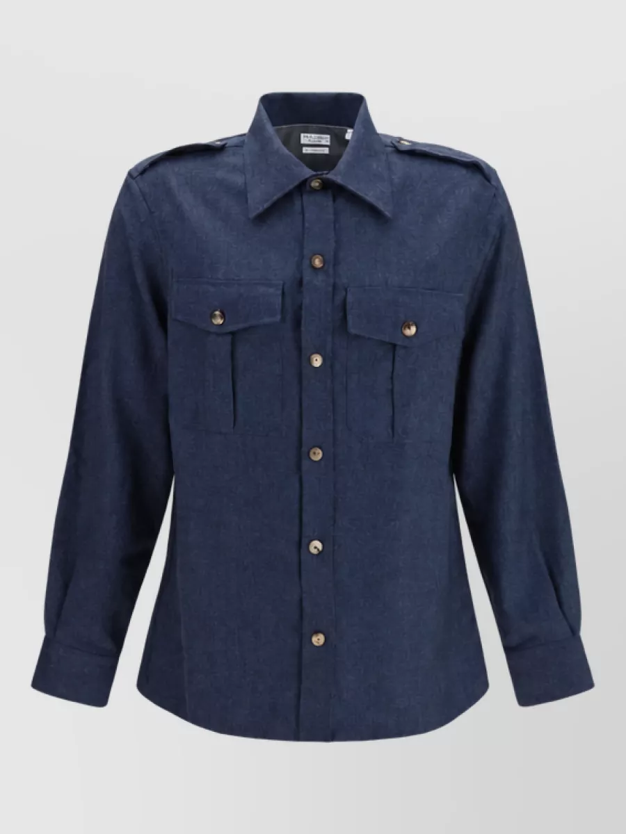 Brunello Cucinelli wool shirt jacket
