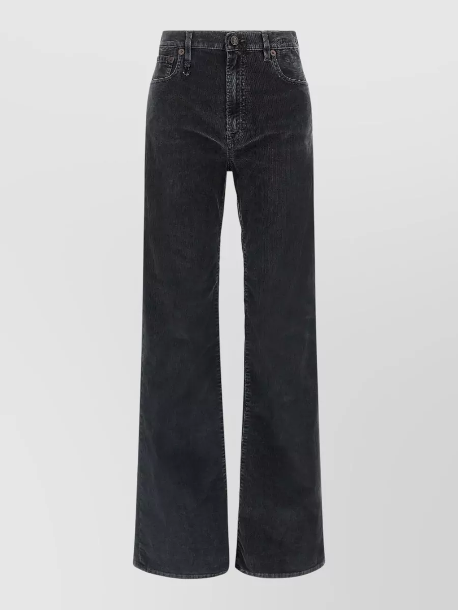 R13 Jane Wide Leg Trousers Front Back Pockets