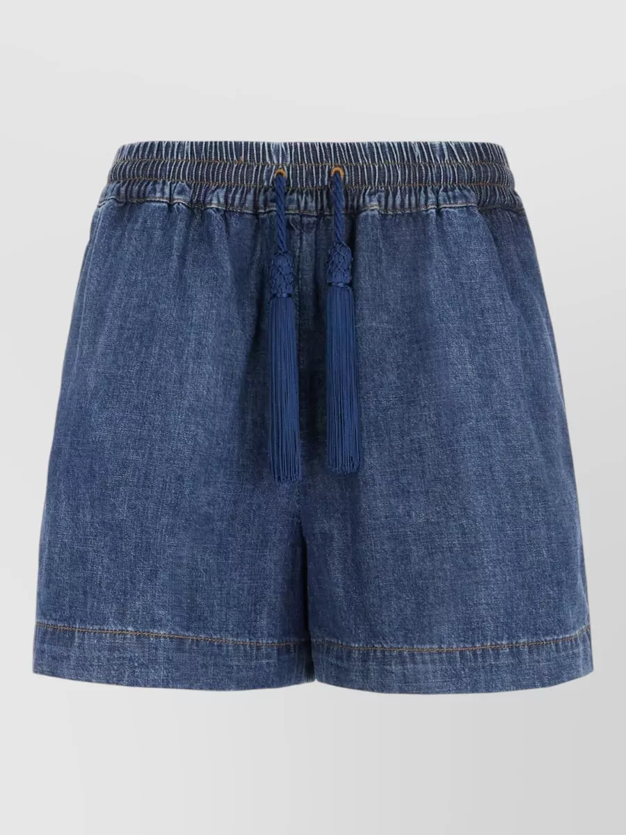 Valentino Garavani denim knee-length shorts