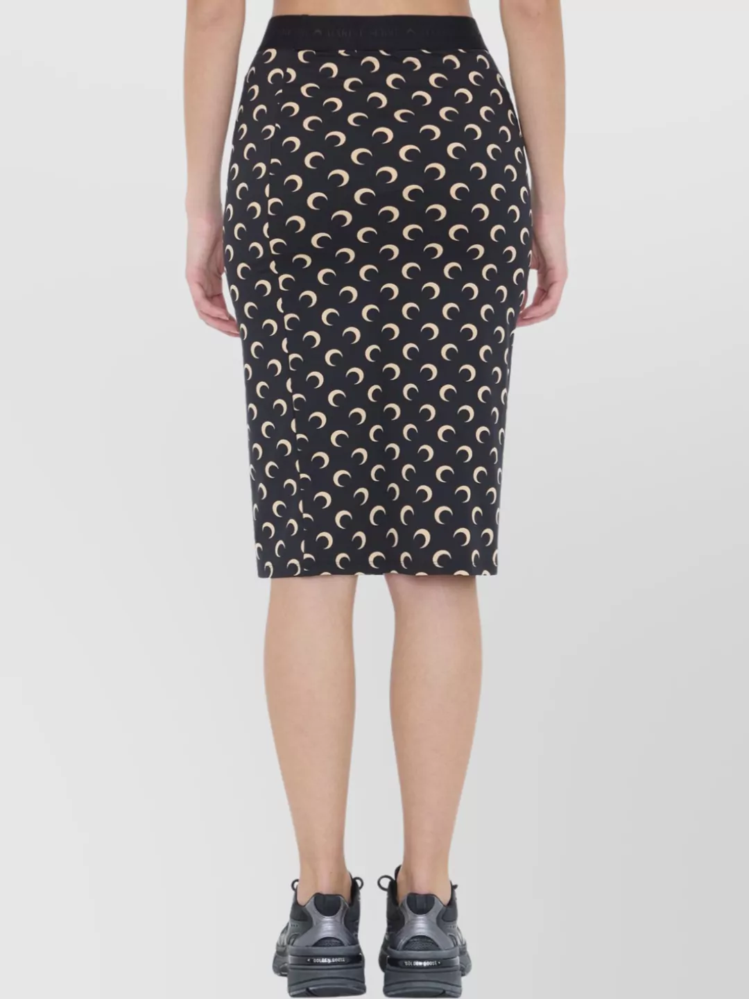 Marine Serre Moon Print Jersey Midi Skirt