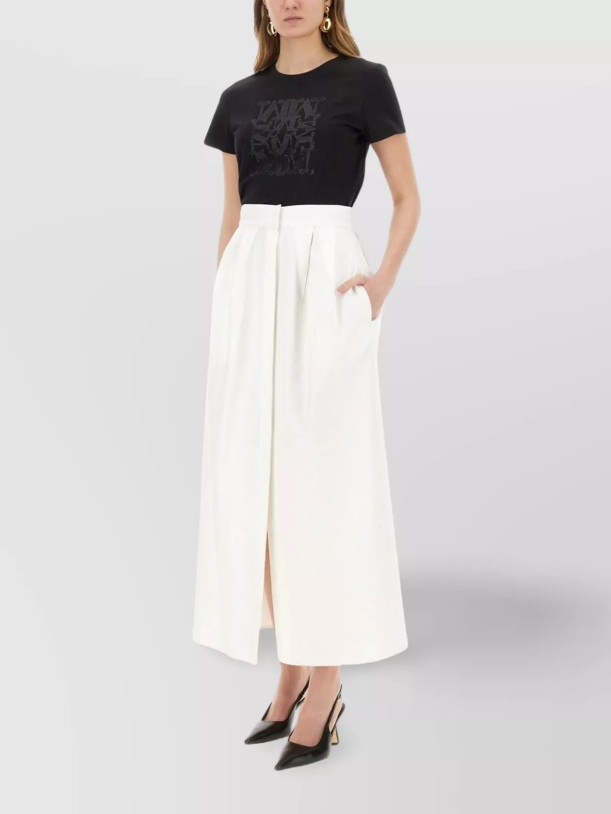 Max Mara Graphic Print Crew Neck Short Sleeve Top