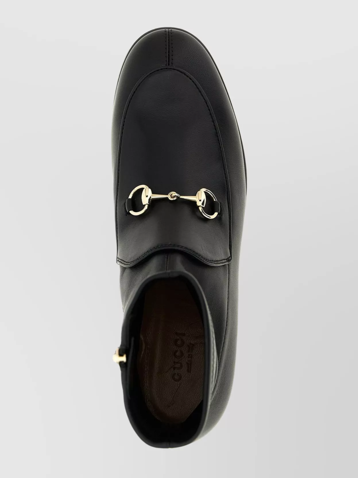 Gucci Ankle Boots With Flat Sole And Gold-tone Hardware In Black