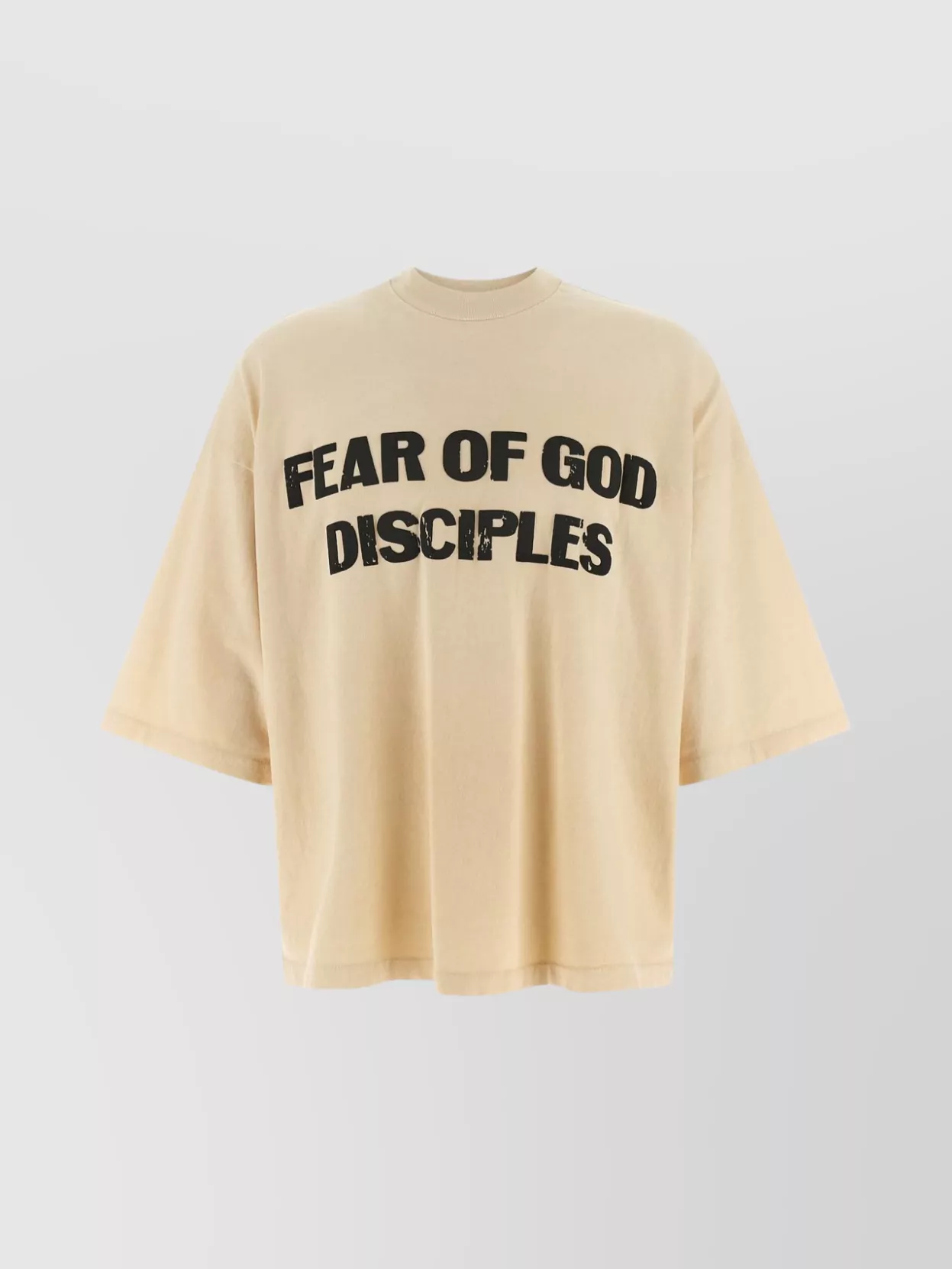 Fear Of God Graphic Print Crew Neck Short Sleeve T-shirt In Neutral