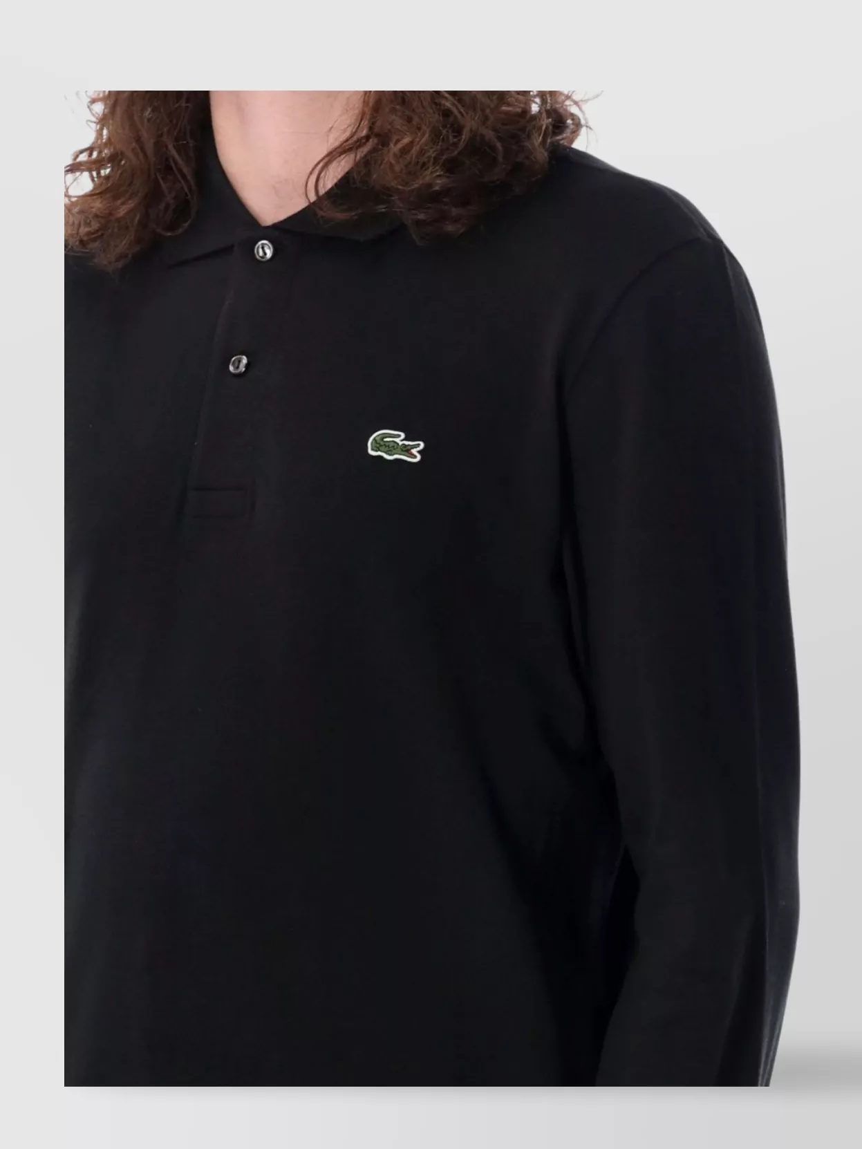 Lacoste Straight Hem Long Sleeve Polo