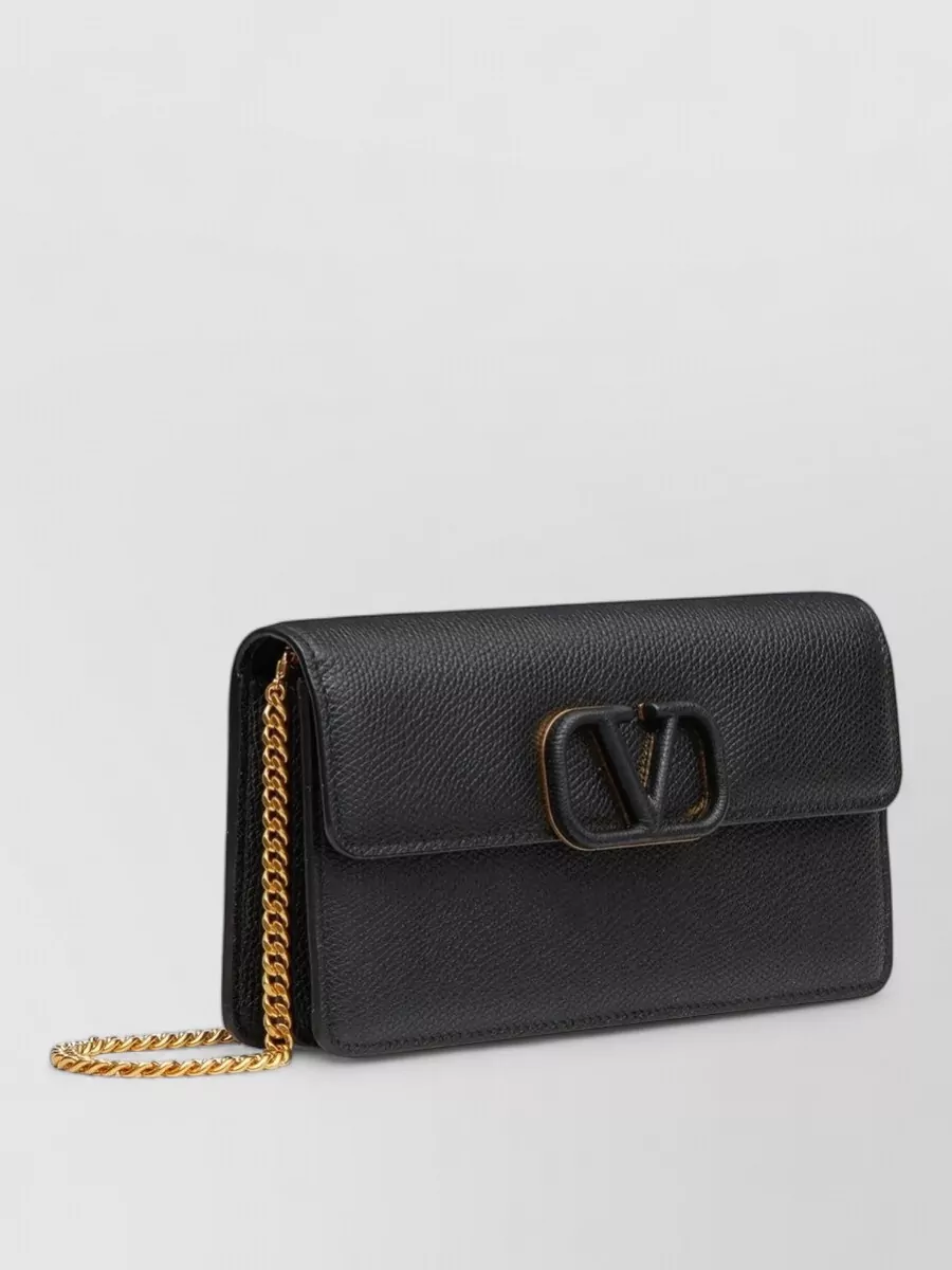 Valentino Garavani vlogo signature leather wallet on chain
