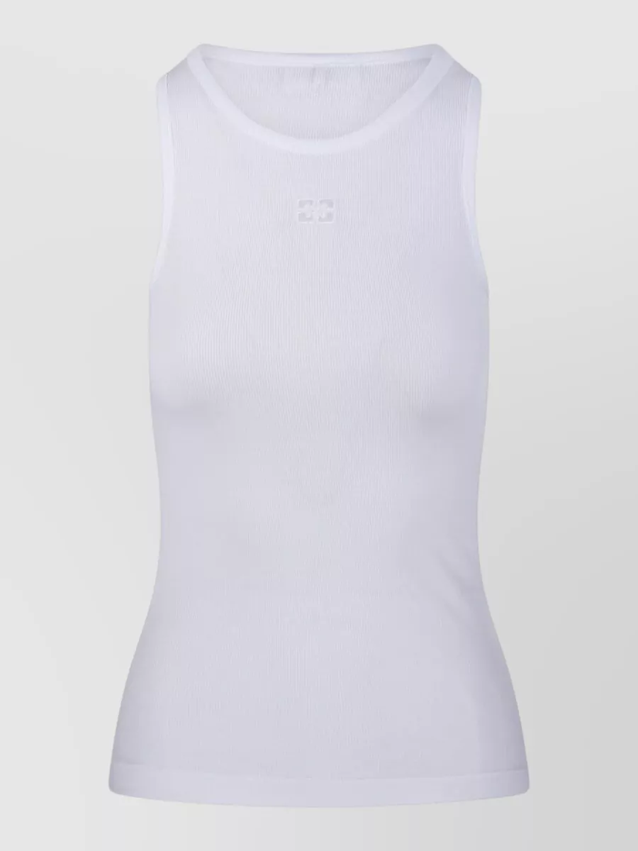 Ganni Ribbed tank top