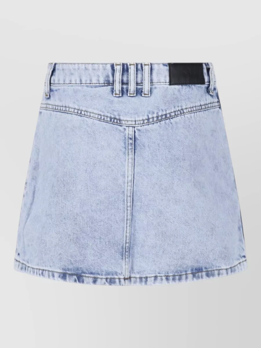 Adidas denim knee-length skirt