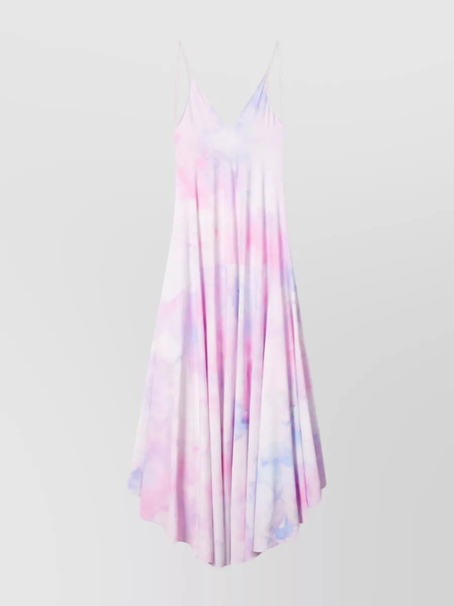 Shop Nina Ricci Abstract Overlay Print Dress In Pastel