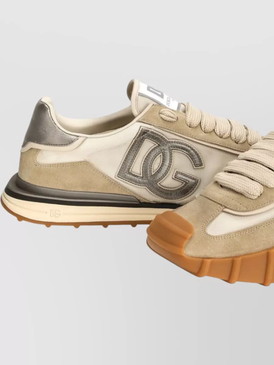 Dolce&Gabbana Dg Athletic Sneakers Fabric Suede Rubber Sole