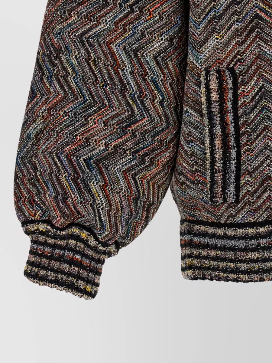 Missoni Chevron Knit Bomber Jacket