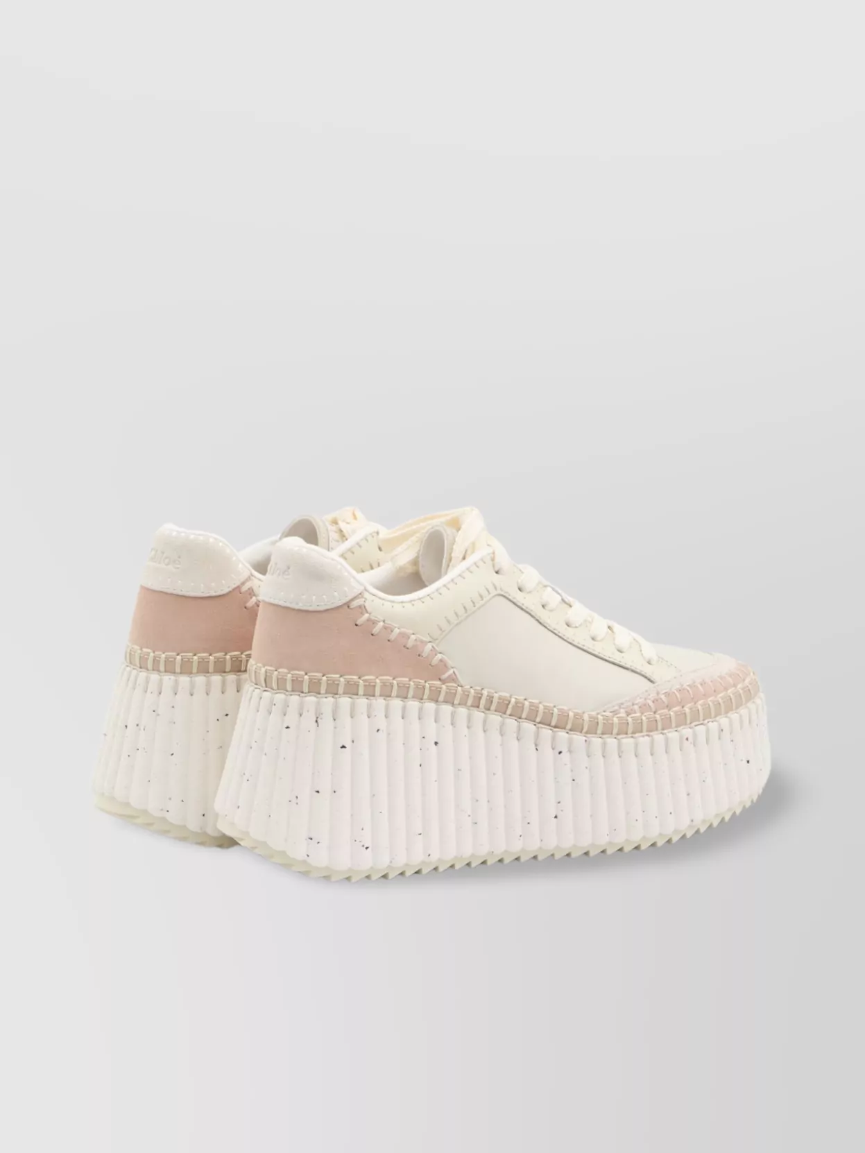 Chloé Ribbed Structure Wedge Sneakers
