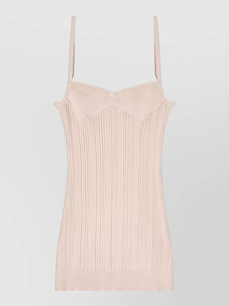 Diesel ribbed knit slim-fit knee-length tank dress