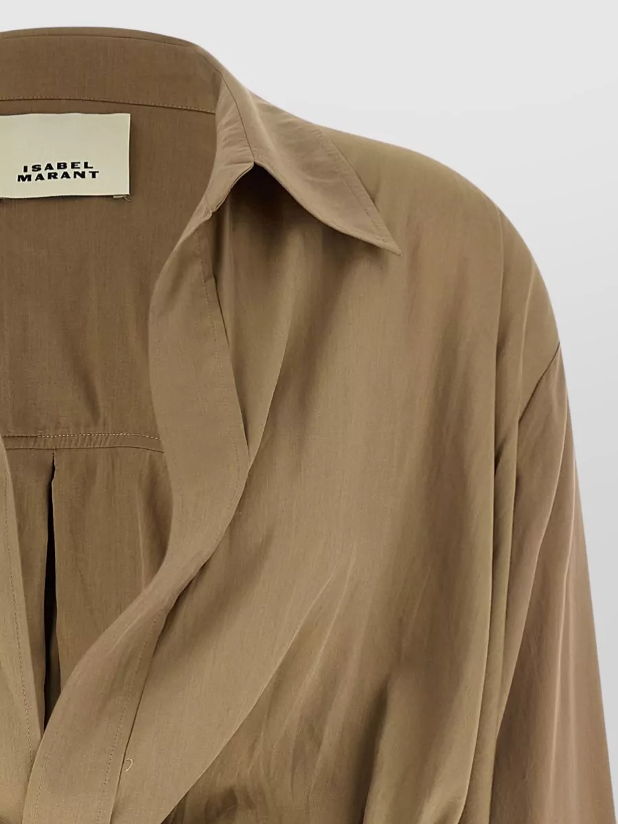 Isabel Marant Satin V-Neck Wrap Blouse