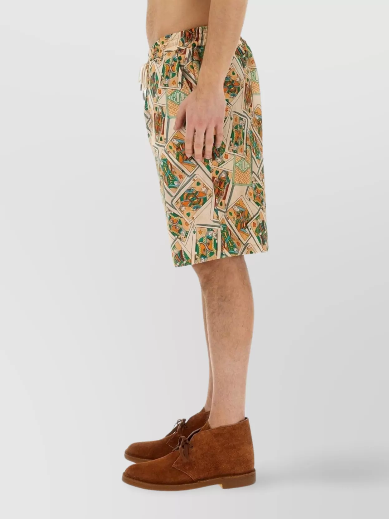 Drôle De Monsieur Knee-Length Printed Shorts Side Pockets