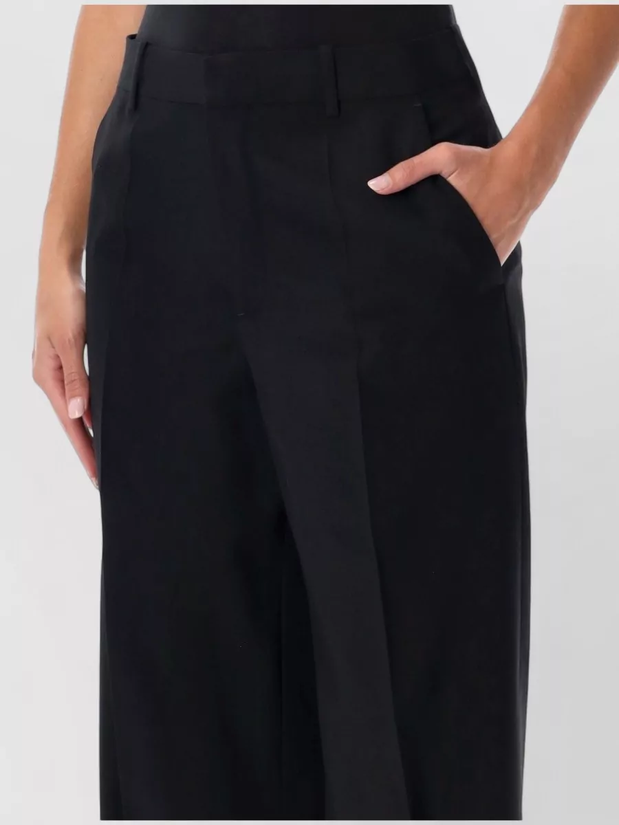 Jw Anderson Wool Pleated Wide-Leg Tailored Trousers
