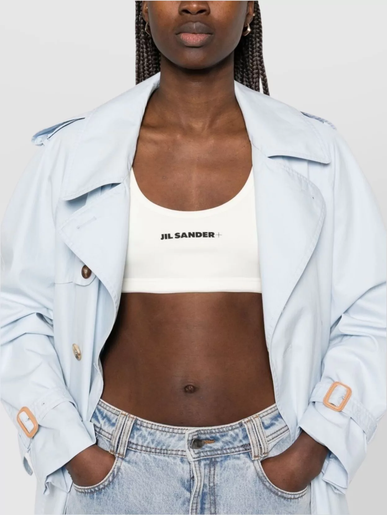 Jil Sander Bra Swimsuit Scoop Neck Sleeveless Cropped